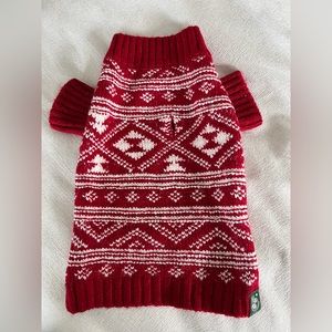 AE Dog Christmas Sweater Red White Puppy Holiday Small New with Tag